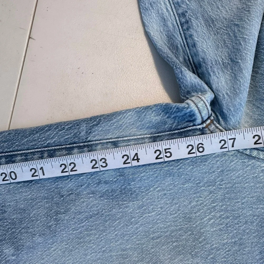 Madewell Perfect Vintage Wide-Leg Jean Womens 27P Blue Acid Wash High Rise Denim